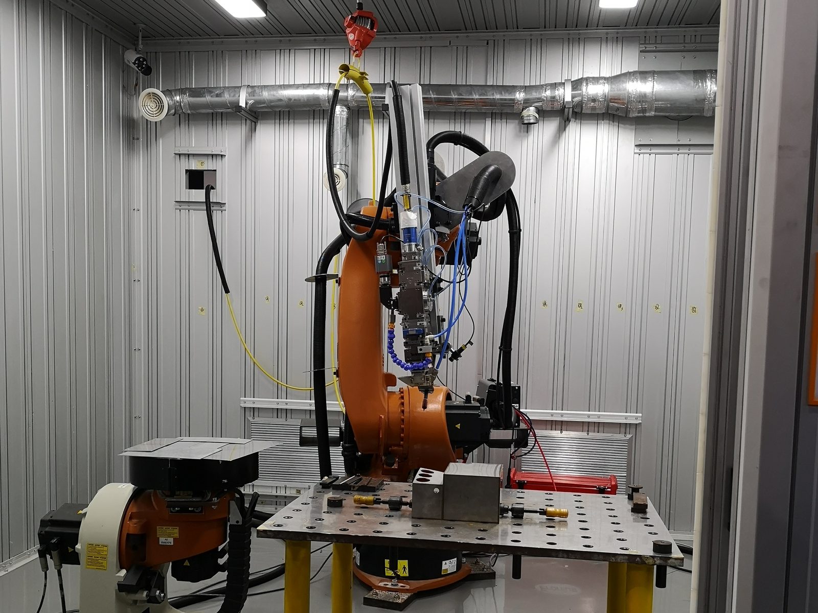 Robot cell during equipment installation